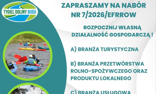 Nabór nr 7/2026/EFRROW – rozpocznij własną działalność gospodarczą